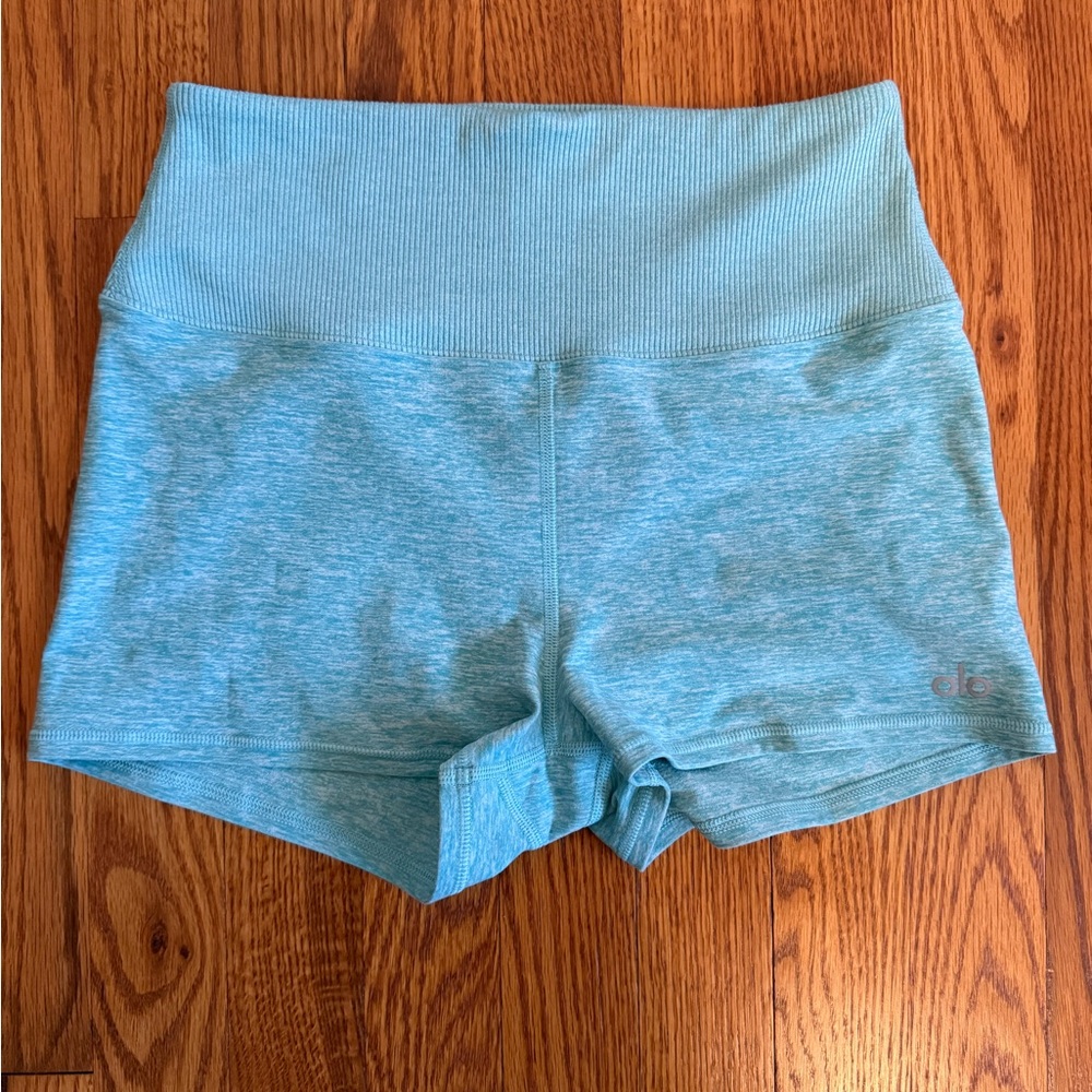 Alo Yoga Women's Blue High-Waist Shorts